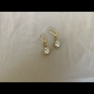 Blue pendant dangling earrings